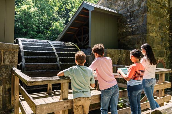 Kids at Hagley Museum