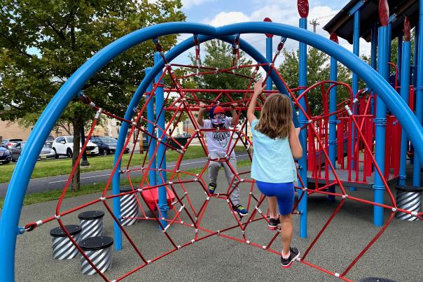 The playground along the Southside Greenway in Bethlehem, PA