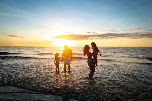 Family on the St. Simons Island Beach