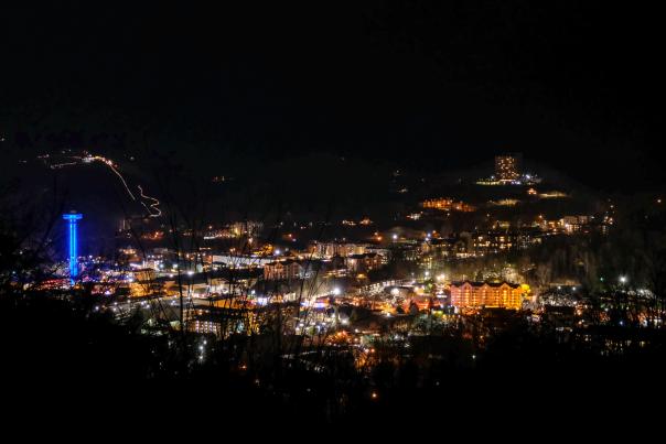 Downtown at night