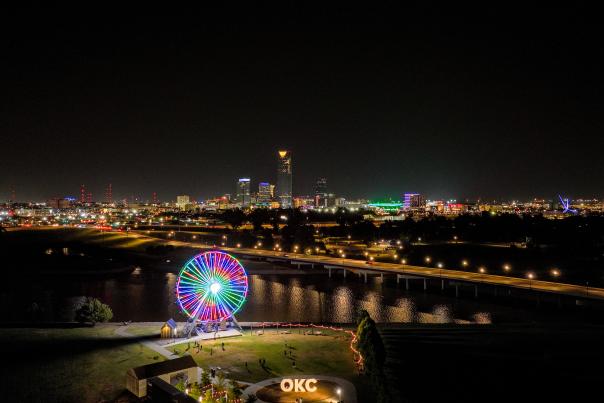 Skyline of Wheeler District and Downtown OKC