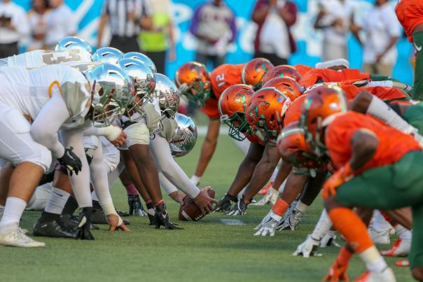 Florida Blue Florida Classic football game featuring Florida A&M University and Bethune-Cookman University