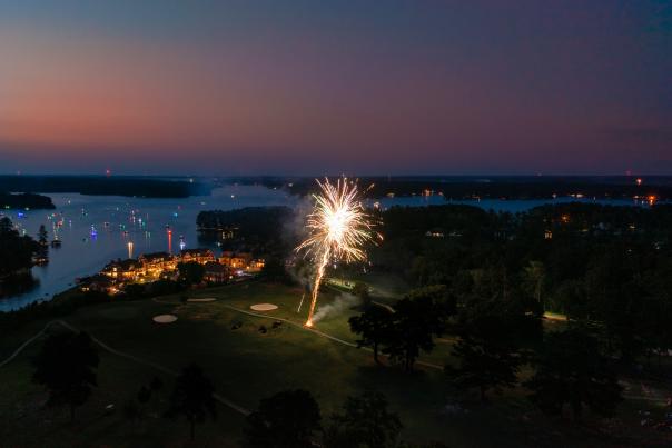 Fireworks on Lake Sinclair