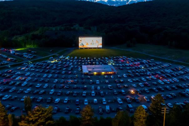 Circle Drive-In Aerial Shot