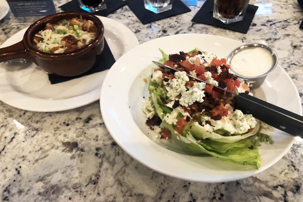 Wedge Salad and French Onion Soup at The Republic Grille