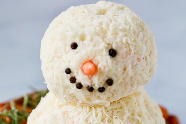 Snowman Cheeseball from The Kitchen