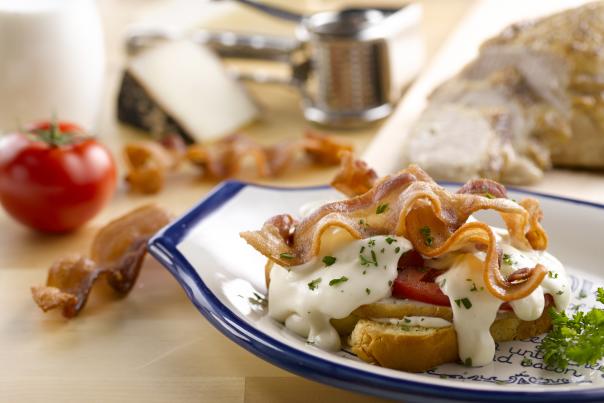 Hot Brown served on a plate