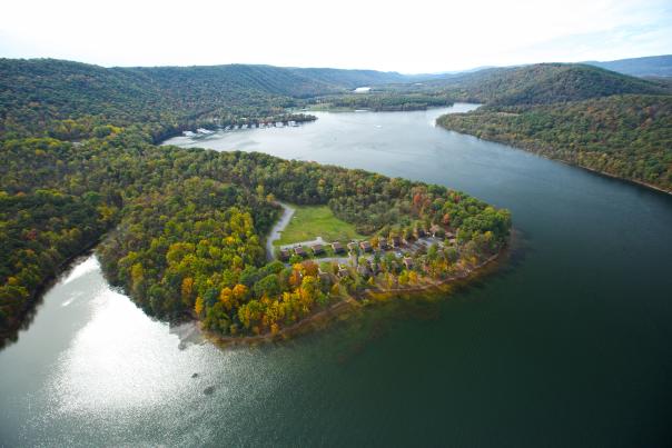 Lake Raystown Resort Aerial view