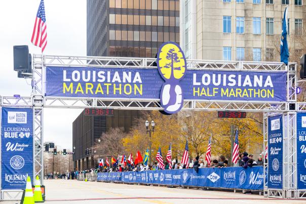 Louisiana Marathon finish line 2025