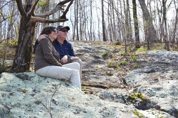 Hiking along the Deep River State Trail in Franklinville, NC