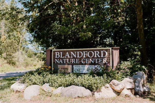 Images of the landscape and wildlife experiences hosted at the Blandford Nature Center, 2023