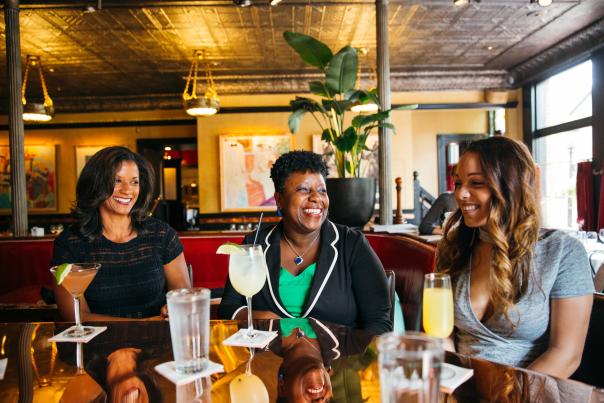 Group of ladies dining at Lindey's in German Village