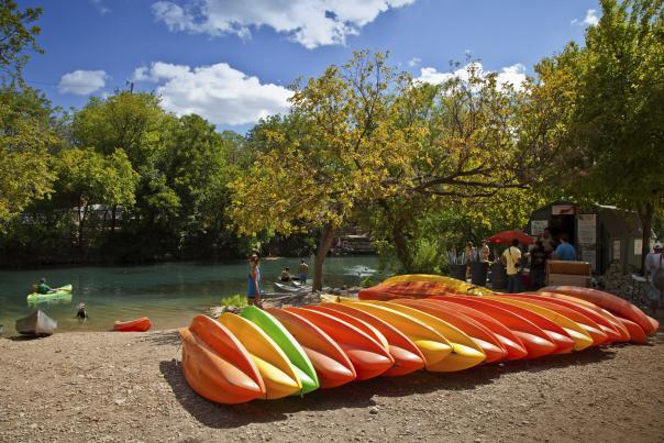Kayaks on Lady Bird Lake