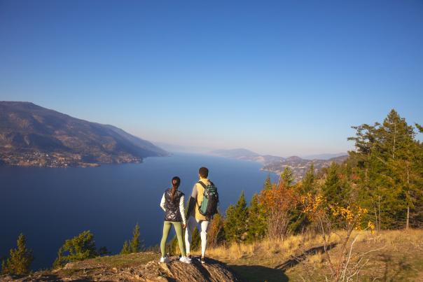 Couple Hiking at Knox Mountain Park 2