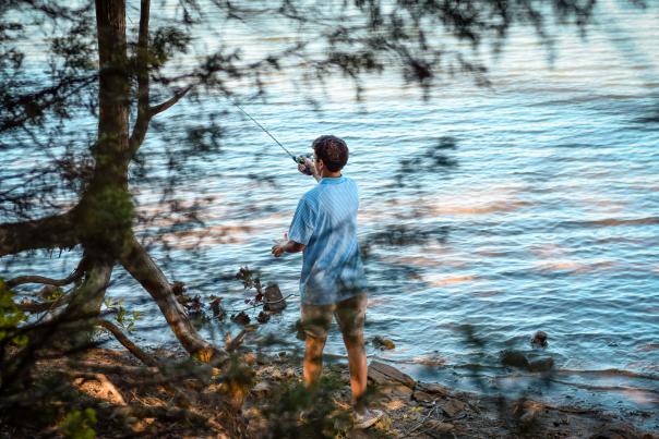 Fishing at Latta Nature Preserve