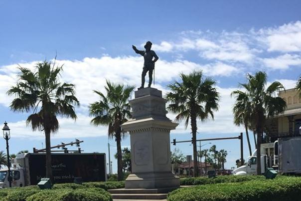 Statue of Ponce de Leon in Plaza de la Constitución in St. Augustine