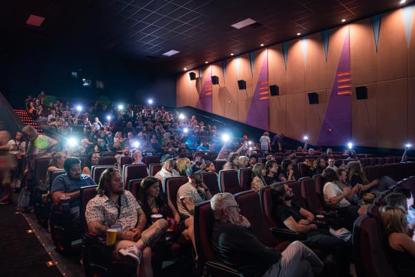 people in Harkins theatre in Downtown OKC for deadCenter Film Festival