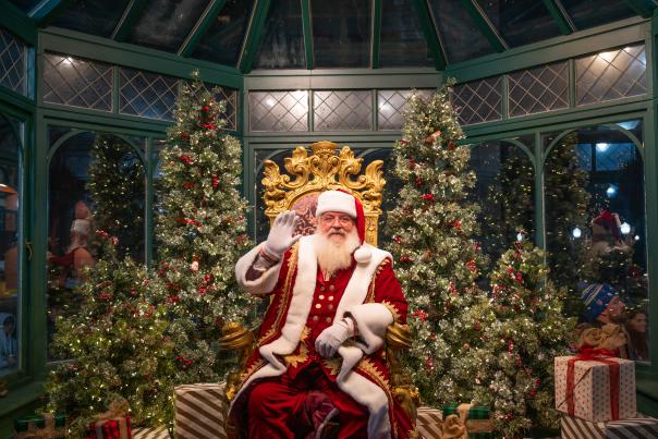 Santa in Crystal House