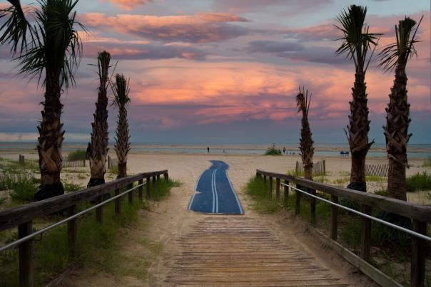 East Beach at Sunset on St. Simons Island