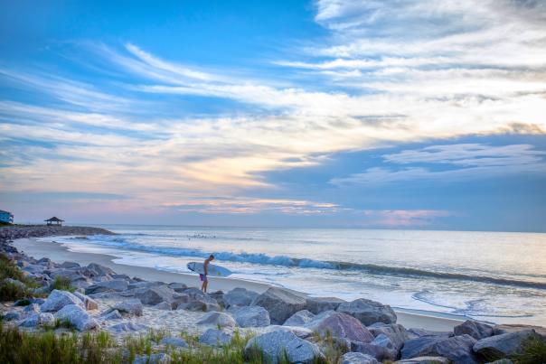 Surfer at Kure Beach