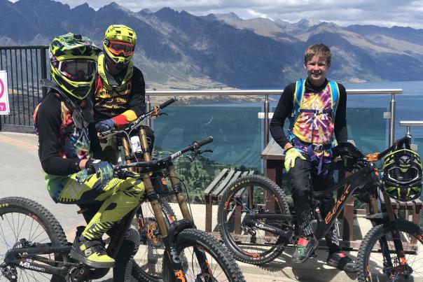 Young riders at Queenstown Bike Park