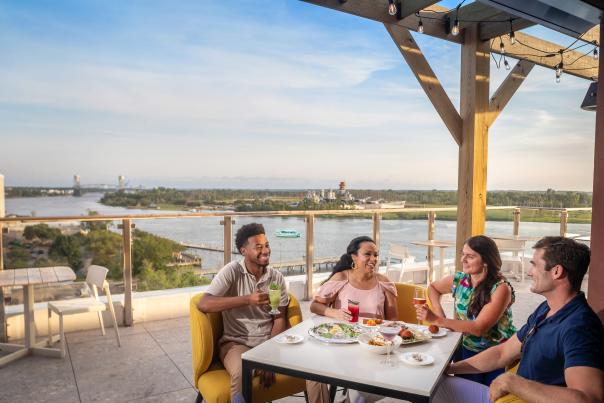 aView Bar with scenic views overlooking the Cape Fear River in Downtown Wilmington