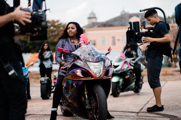 Behind-the-scenes footage of shooting a commercial in New Orleans