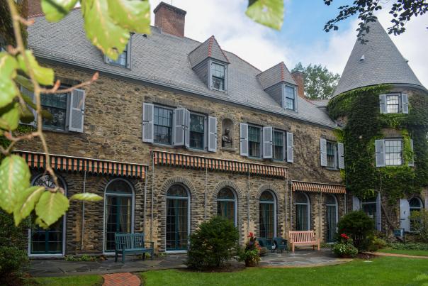 Outside view of Grey Towers National Historic Site in Milford
