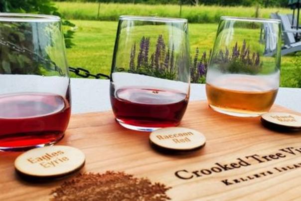 Crooked Tree Vineyard flight