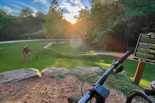 Sunset on the Slaughter Pen Bike Trails