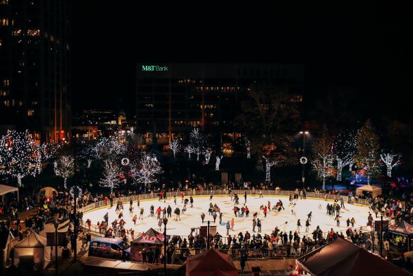 Worcester Common Oval during Festival of Lights