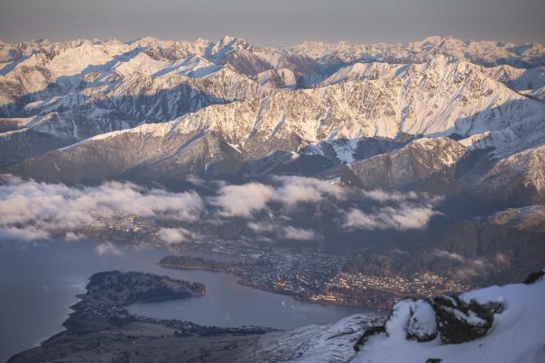 Remarkables Lookout towards Queenstown