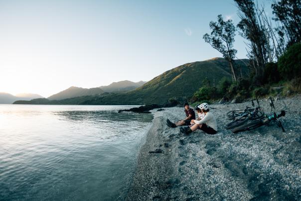 Mountain bikers at Wilson's Bay
