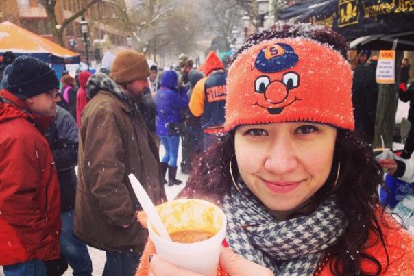 Tasting some Chili at the 2018 Winterfest Chili Contest