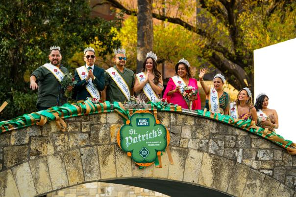 River Walk Royalty Coronation at St. Patrick's River Parade
