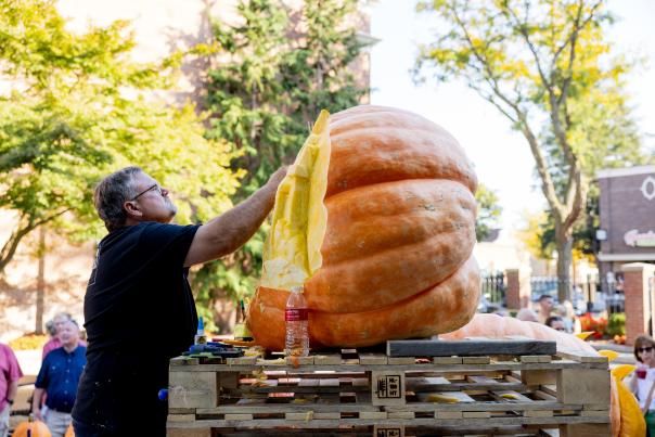 Professional Pumpkin Carver at Fall Fest