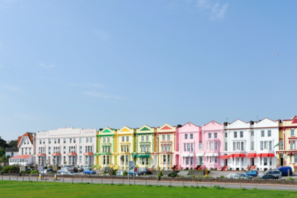 colourful houses in paignton