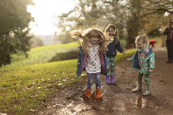 children playing at National Trust Killerton