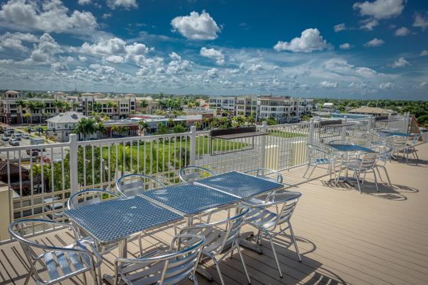 Skydeck at Perch 360 atop the Wyvern Hotel in Downtown Punta Gorda on a bright September morning.