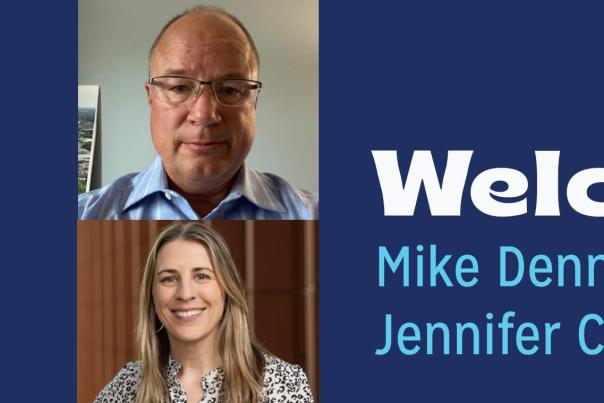 Welcome Mike Dennis & Jennifer Chizek, with photos of both