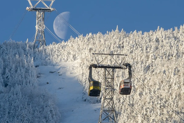 Cannon Mountain Tram Cars in Winter
