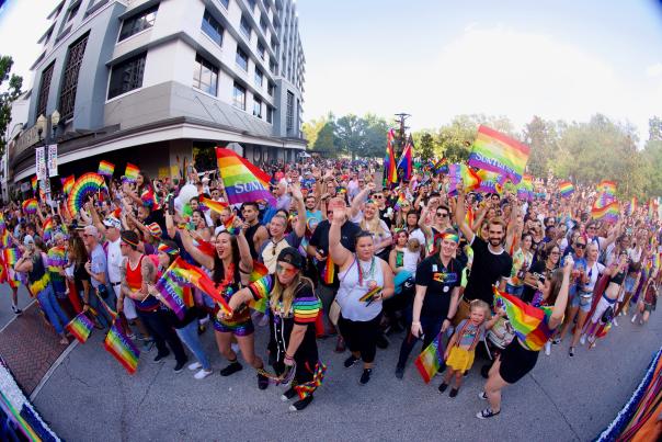 Come Out With Pride parade crowd