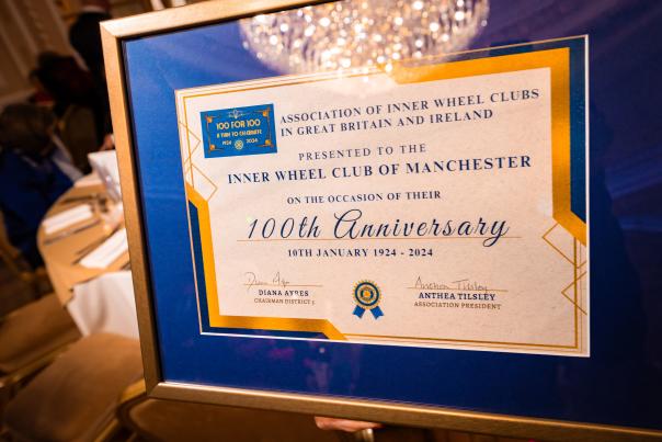 A certificate celebrating 100 years