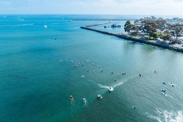 Surf break at Doheny