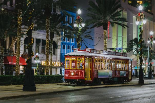 Holiday Decorations on Canal Street, New Orleans