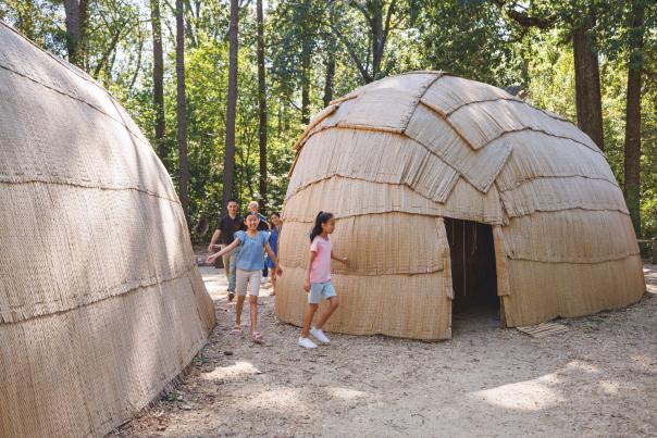 Jamestown Settlement Huts Family