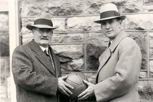 James Naismith and Phog Allen portrait, 1932. Photo courtesy of University Archives, Kenneth Spencer Research Library, KU by University Archives, Kenneth Spencer Research Library, KU