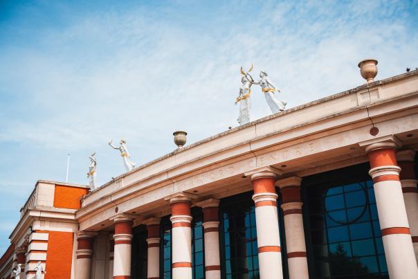 Decorative roof exterior of the Trafford Centre