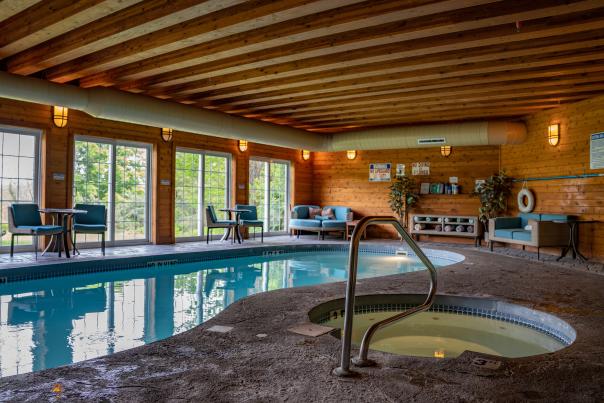 The beautiful indoor pool at French Manor Inn and Spa.