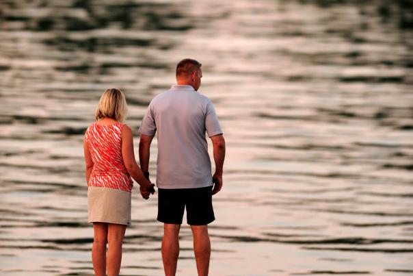 Couple looking at the water